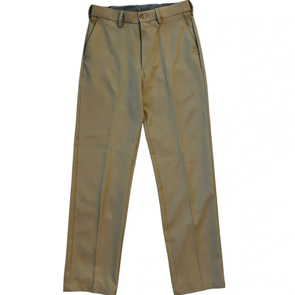 Haggar Boys’ Cool 18 Pro Regular Fit Dark Tan Dress Pants 16